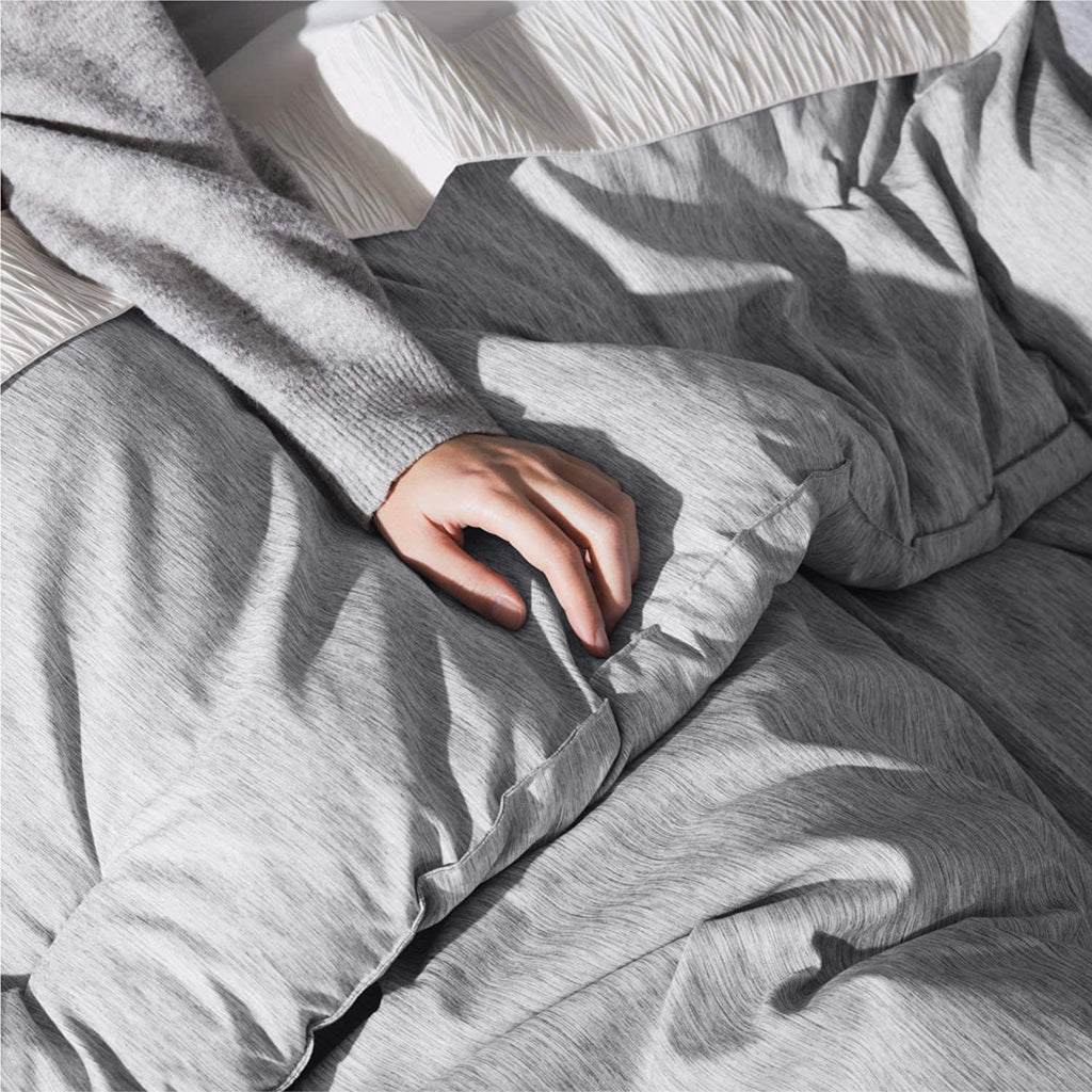 Bedsure King Size Comforter Set - Grey King Comforter Set, Soft Bedding For All Seasons, Cationic Dyed Bedding Set, 3 Pieces, 1