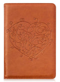 Sohospark Heart Refillable Faux Leather Journal, 6X8.7 Vegan Lined Writing Journal For Women Or Men