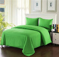 Tache Spring Green Duvet Covers Set Full Size Comforter Cover 3 Pieces With Zipper Closure Soft Cotton Bright Vibrant Green Colo