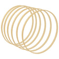 Framendino, 10 Pack Wooden Bamboo Hoop Rings Macrame Floral Hoop Rings Wreath for DIY Dream Catcher Wedding Wreath Decor and Wal