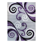 Flash Furniture Valli Collection Area Rug - High Pile Purple Olefin Rug - 5' X 7' Area Rug - Jute Backing - Hallway, Entryway, Bedroom, Living Room