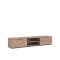 2 Drawer 2 Shelf TV Stand Jackson Hickory