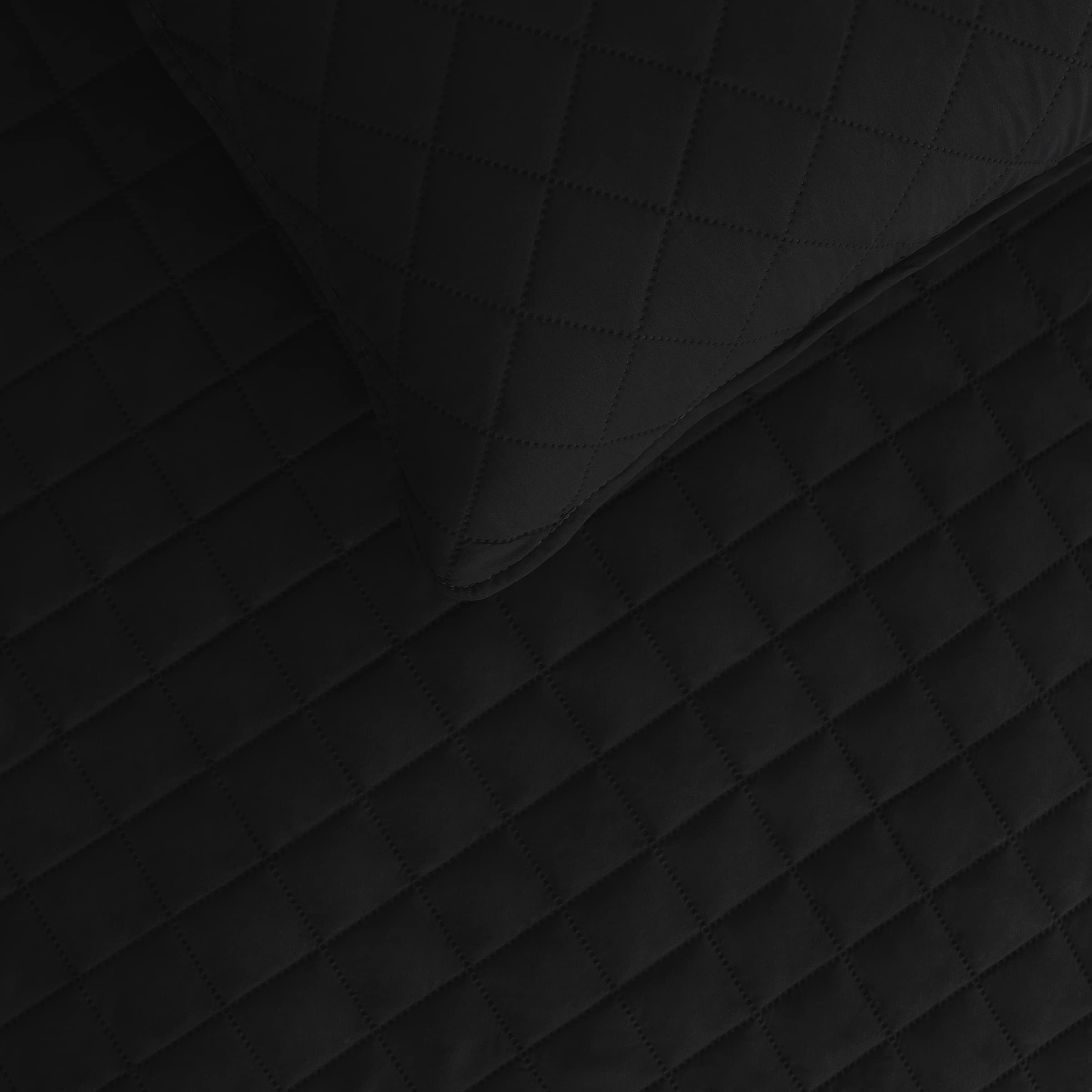 Easy-Going Full/Queen Size Reversible Quilt Set With 1 Quilt And 2 Pillow Shams, Soft Bed Quilt Cover, Water Resistant Lightweight Microfiber Bedspread, Stain Resistant, Black/Beige