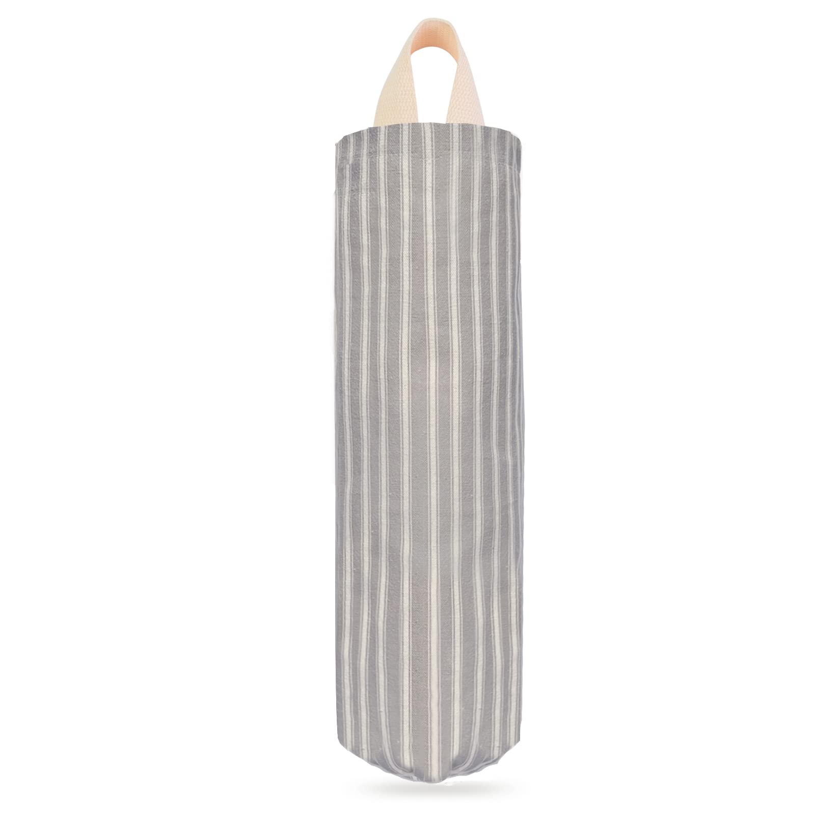 Togetrue Plastic Bag Holder, Wall Mount Grocery Bag Holder, Reusable Trash Bag Organizer For Home Kitchen Pantry Decor (Gray-Whi