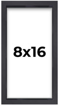 8x16 Shadow Box Frame Contemporary Black Finish | 1'' Depth of Usable Space| Interior Size 8x16 or 16x8 Inches| UV Resistant Acr
