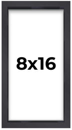 8x16 Shadow Box Frame Contemporary Black Finish | 1'' Depth of Usable Space| Interior Size 8x16 or 16x8 Inches| UV Resistant Acr