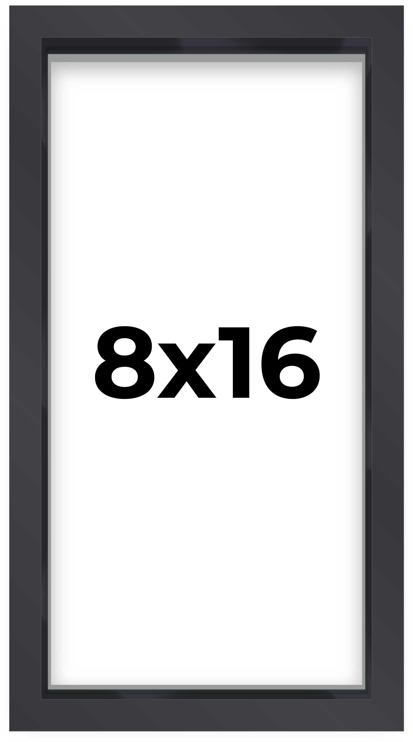 8x16 Shadow Box Frame Contemporary Black Finish | 1'' Depth of Usable Space| Interior Size 8x16 or 16x8 Inches| UV Resistant Acr
