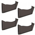Azar Displays 250045-Smk Plastic Wall Mount File Holder With Magnets Smoke Colored, 4-Pack