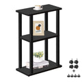 Tutotak Small Side Table, Narrow End Table, Bedside Table, Couch Side Table With Wheels For Living Room Or Bedroom, Black Tb01Bk