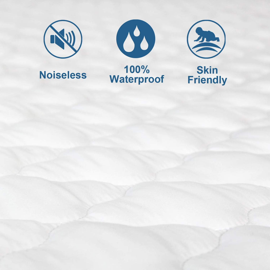 Twin Xl Mattress Pad Protector Waterproof Quilted For College Dorm Room Essentials, Soft & Cooling Twin Extra Long Mattress Topp