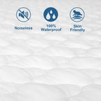 Twin Xl Mattress Pad Protector Waterproof Quilted For College Dorm Room Essentials, Soft & Cooling Twin Extra Long Mattress Topp