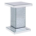 Acme Nysa End Table in Mirrored and Faux Crystals