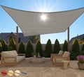 Gorilla Grip Heavy Duty Sun Shade, Uv Protection Fade Tear And Rust Resistant Rectangle Sunshade Canopy, Curved Edges Blocks Sunlight, Breathable Sail, Outdoor Patio, Lawn Garden 10X13 Ft Gray