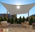 Gorilla Grip Heavy Duty Sun Shade, Uv Protection Fade Tear And Rust Resistant Rectangle Sunshade Canopy, Curved Edges Blocks Sunlight, Breathable Sail, Outdoor Patio, Lawn Garden 10X13 Ft Gray