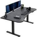 VIVO Electric 63 x 32 in Standing Desk, Memory Height Adjustment, 1B Series, Holds 220 lbs, Black Carbon Fiber Top Black Frame, 