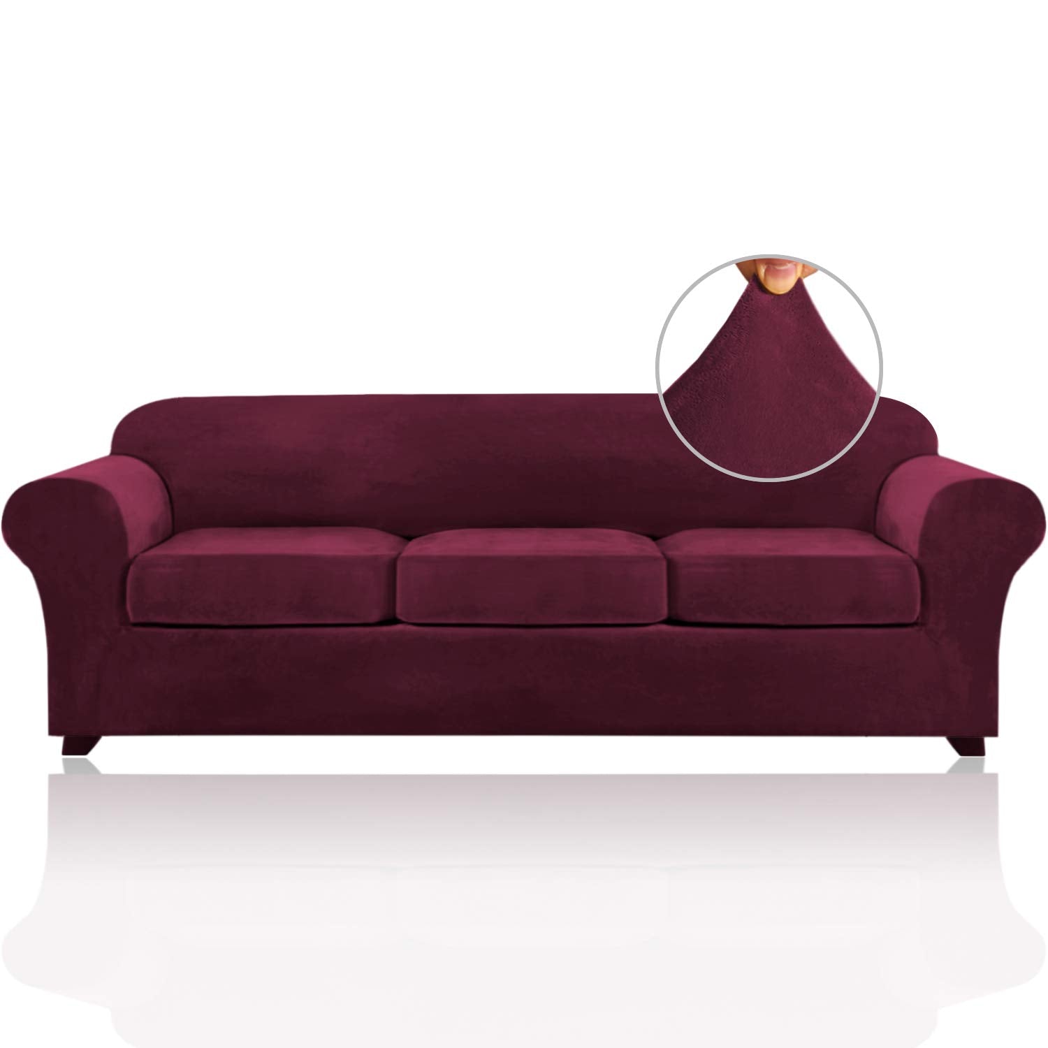 Princedeco 4 Pieces Couch Covers Extra Large Couch Covers For 3 Cushion Sofa Width Up To 105 Inch Thick Soft Furniture Slipcover