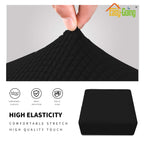 Easy-Going Stretch Square Ottoman Cover Folding Storage Stool Furniture Protector Soft Rectangle Slipcover With Elastic Bottom (30X30X15Inch, Grey)