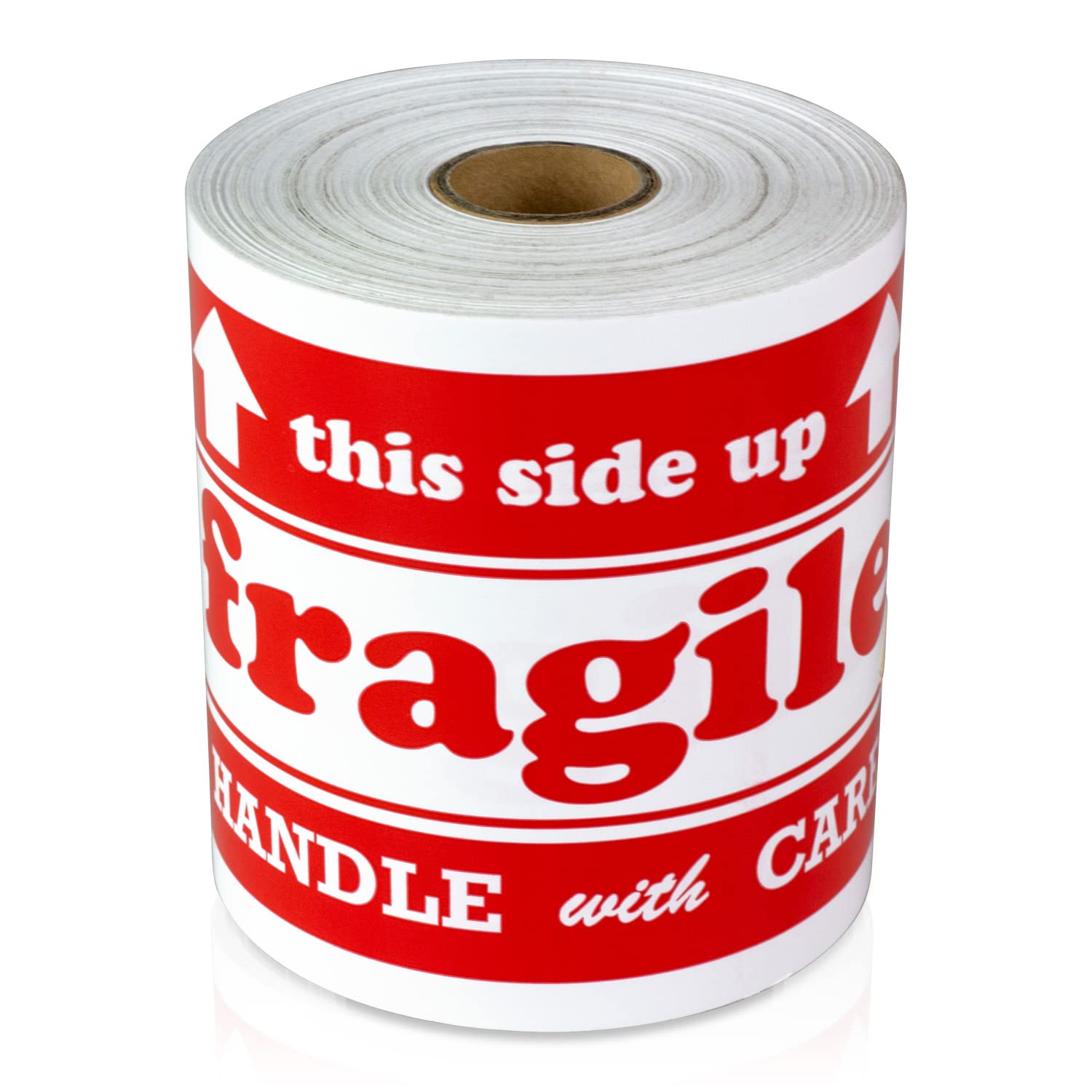 300 Pcs Of 4 X 6 Inch, Large Fragile Labels (300 Labels Per Roll) This Side Up/Fragile Labels/Handle With Care Stickers For Ship