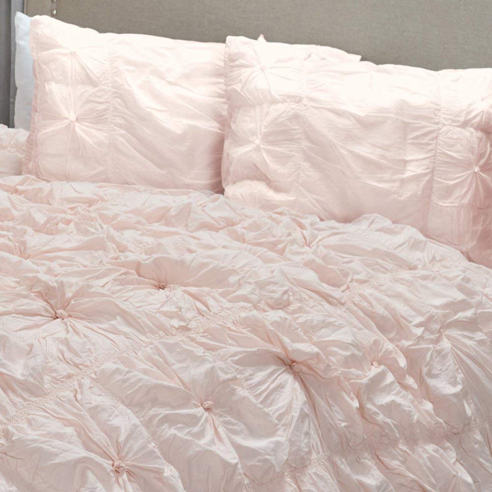 Rizzy Home | BT1392 | Polyester Comforter | 90&quot;x92&quot; Pink Solid