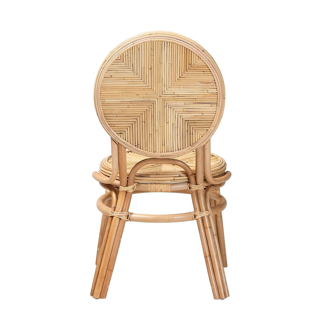 Bali & pari Carita Modern Bohemian Natural Brown Rattan Dining Chair