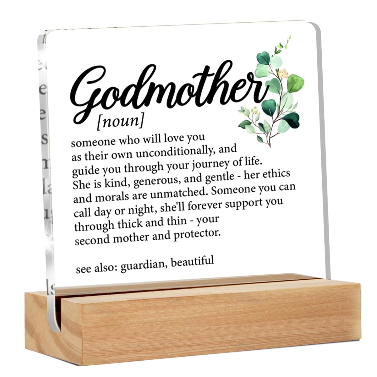 Godmother Gifts From Goddaughter Godchild Godson, Godmother Gifts for Birthday Christmas Mothers Day, Godmother Definition Clea