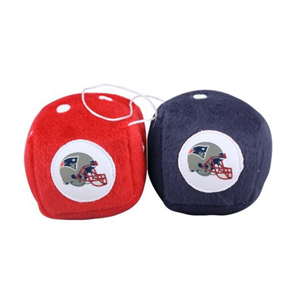 Fremont Die NFL New England Patriots 3 Fuzzy Dice, 3, Team Colors