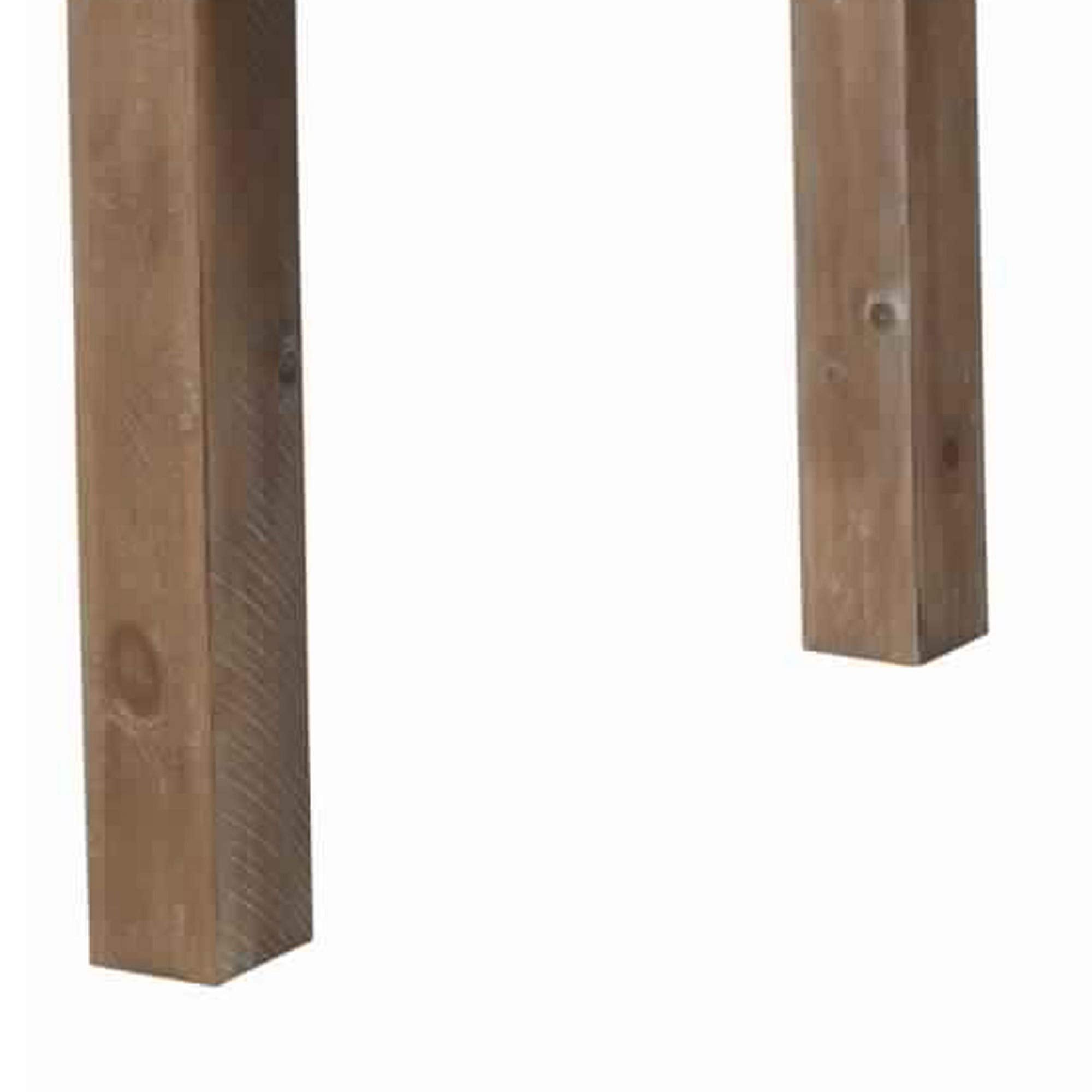 Benjara Rectangular Wooden Dining Table with Block Legs, Brown