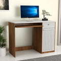 Amazon Brand  Solimo Amber Without Hutch Engineered Wood Study Table, Simple Computer, Laptop, WFH Office Desk, Leon Teak and W