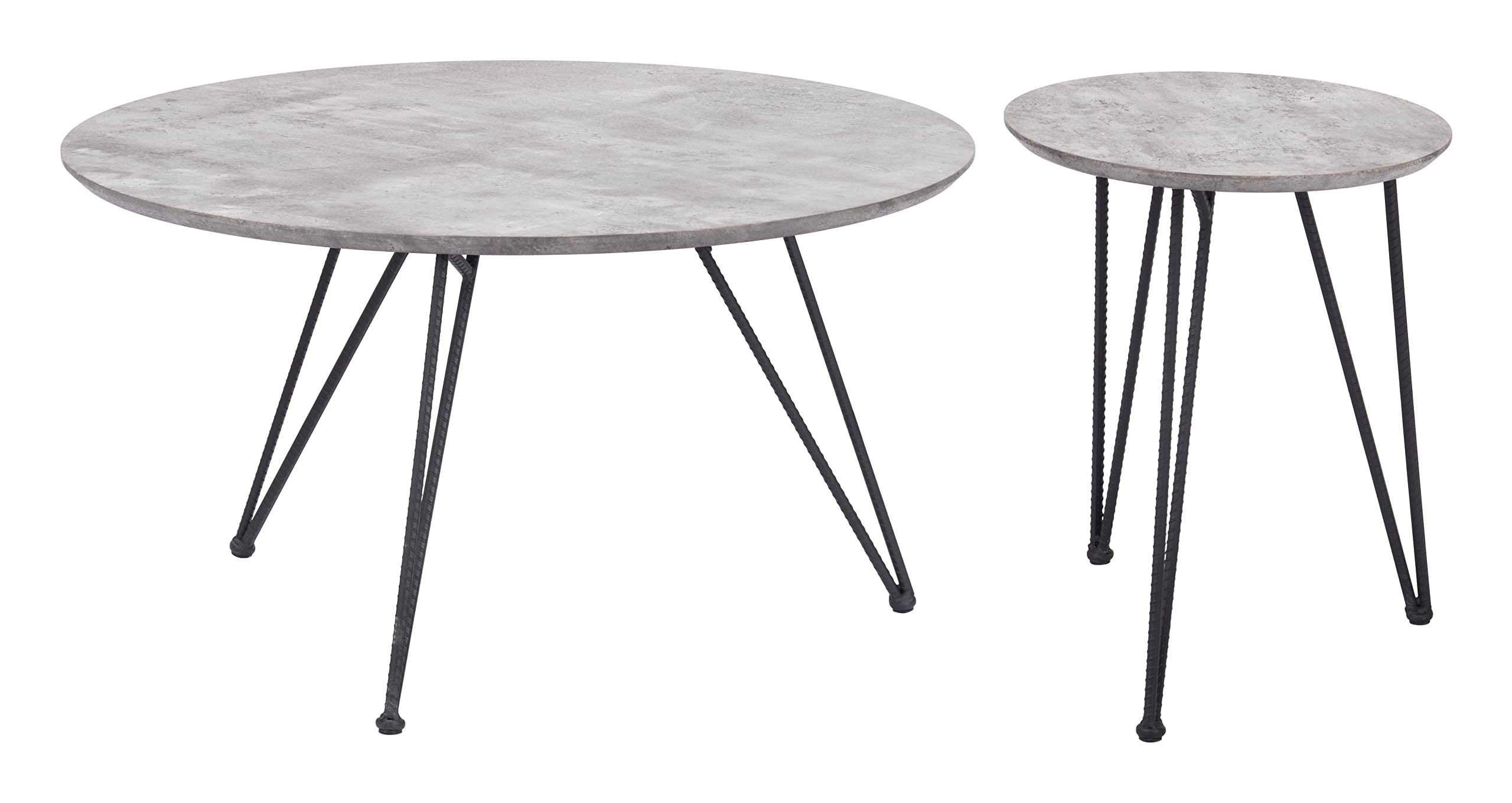 Zuo Kerris Coffee Table Set Gray & Black