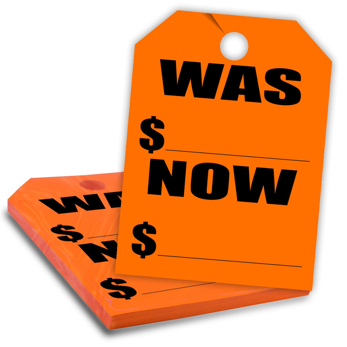 Versa-Tags Car Mirror Hang Tags - 8.5' X 11.5', Slogan-Was/Now, Pack Of 50, Perfect For Auto Dealership Supplies & Car Lots Fl