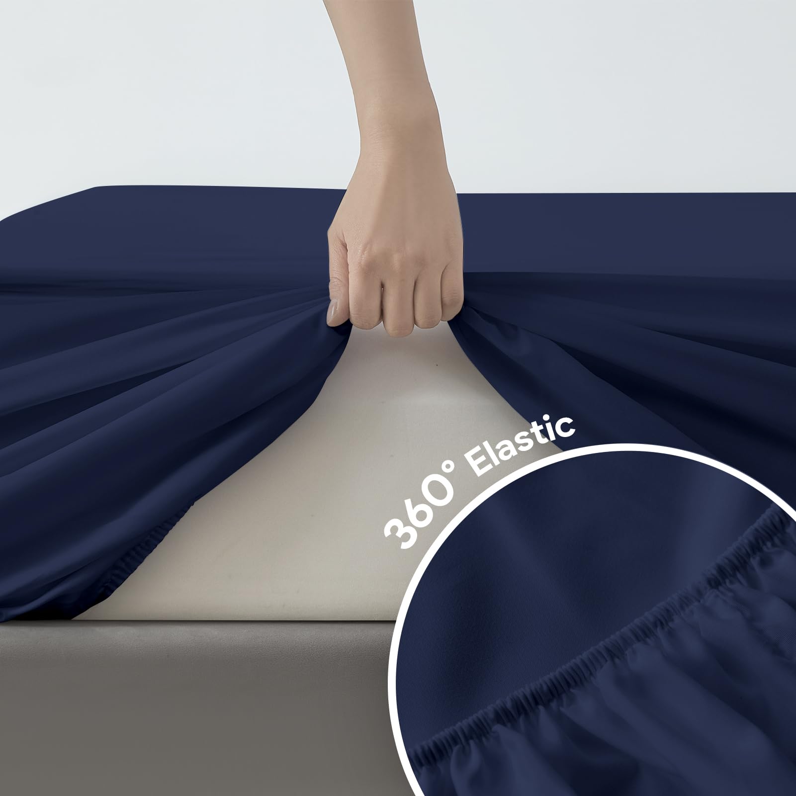 Maple&Stone King Fitted Sheet Only - Bulk Pack Of 6 Bottom Sheets - Premium Soft & Breathable, Brushed Microfiber Fabric For Kin