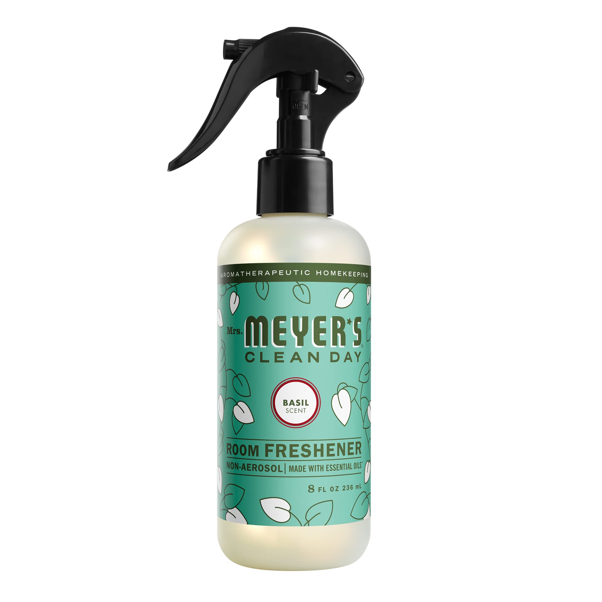 MRS. MEYERS CLEAN DAY Room and Air Freshener Spray, Non-Aerosol Spray Bottle Infused with Essential Oils, Basil, 8 fl. oz