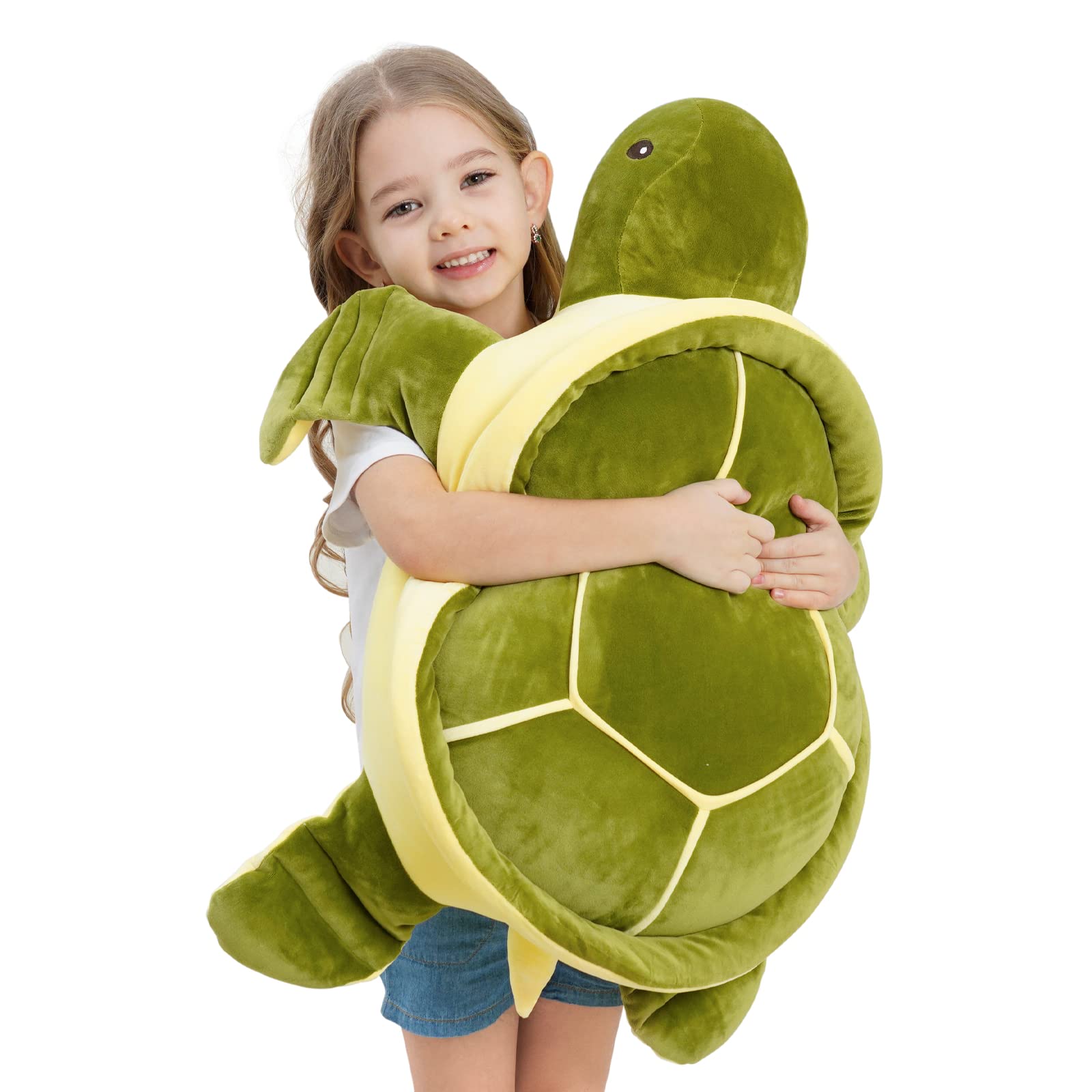 Dalmao 28' Soft Plush Sea Turtle Stuffed Animals Plush Pillow Toys, Large Turtles Plushies,Gift for Kids boys, Birthday,Valenti
