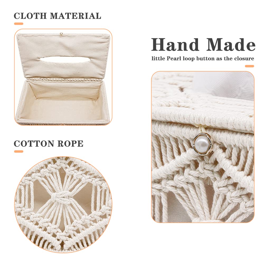 Tissue Box Cover Rectangle, Paper Tissue Holder Napkin Tissues Organizer, Home Decor For Bathroom Bedroom Dresser Living Room Of