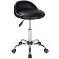 Yaheetech Height Adjustable Rolling Swivel Salon Stool Chair Hydraulic Ergonomic with Backrest Wheels for Tattoo Massage Facial 