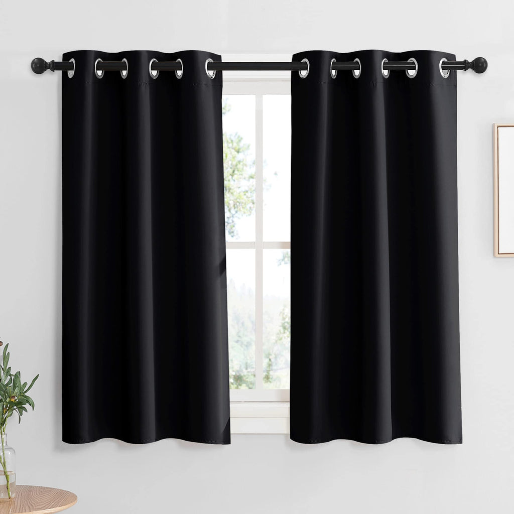 RYB HOME Short Blackout Curtains for Kitchen, Thermal Insulated Curtains Drapes Room Darkening Privcay Window Shades for RV Camp