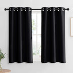 RYB HOME Short Blackout Curtains for Kitchen, Thermal Insulated Curtains Drapes Room Darkening Privcay Window Shades for RV Camp