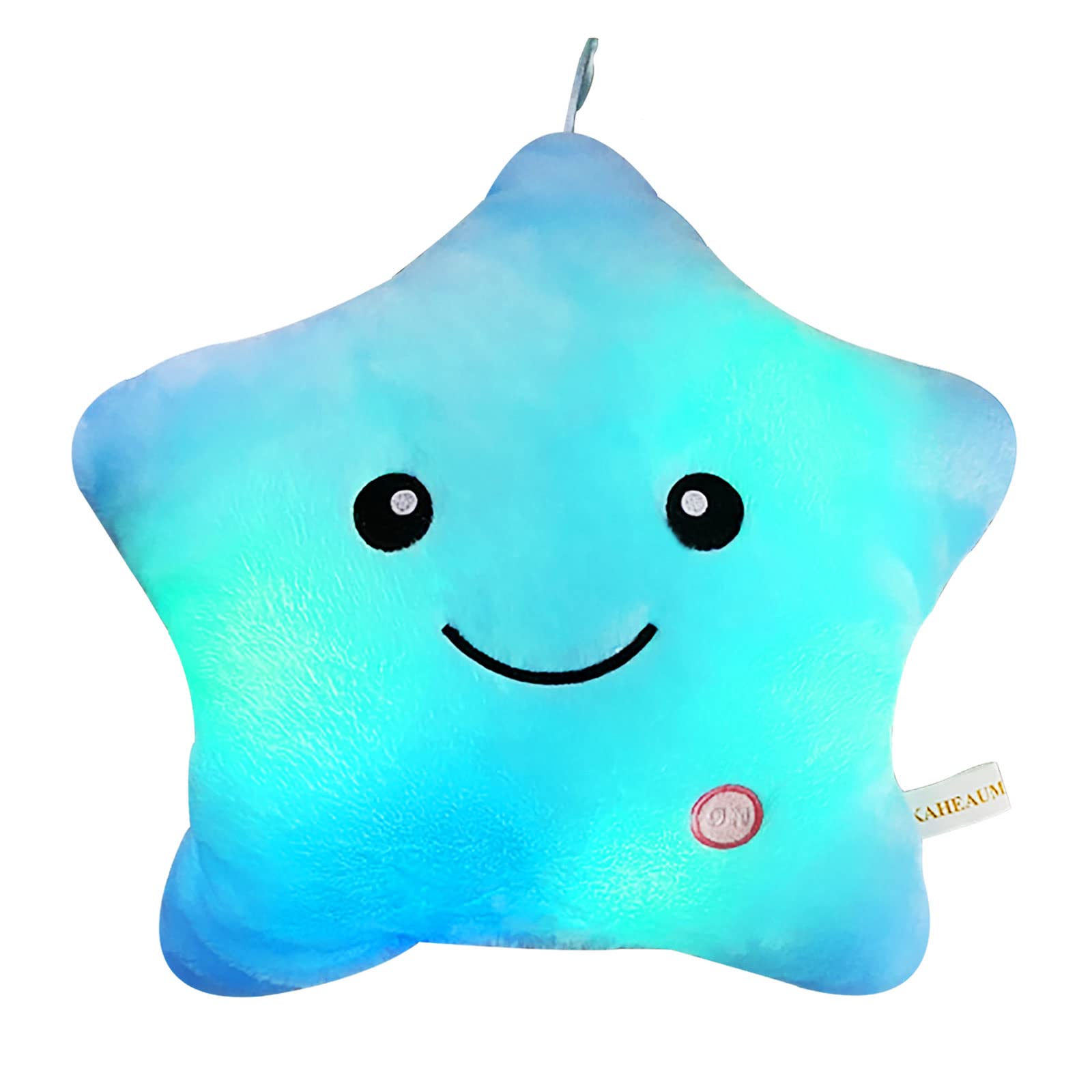 Kaheaum Cute Led Night Light Up Throw Pillow Inserts Star Stuffed Animals Plush Toys For Kids Childrens Day Gift Son Daughter Gi