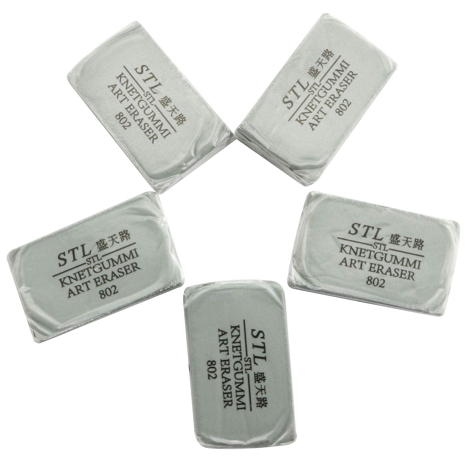 Ruiling 5-Pack Art Sketch Pencil Pastel Painting Special Eraser,Art Kneaded Eraser Drawing Tools For School Student Stationery O