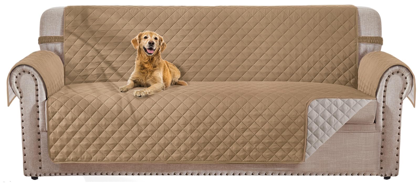 Homerilla Couch Cover For Sofa, Dog Couch Covers For Pets, Couch Covers For 3 Cushion Couch Sofa, Reversible Sofa Covers Furnitu
