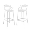 Modway Entangled Bar Stool (Set of 2), White