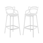 Modway Entangled Bar Stool (Set of 2), White