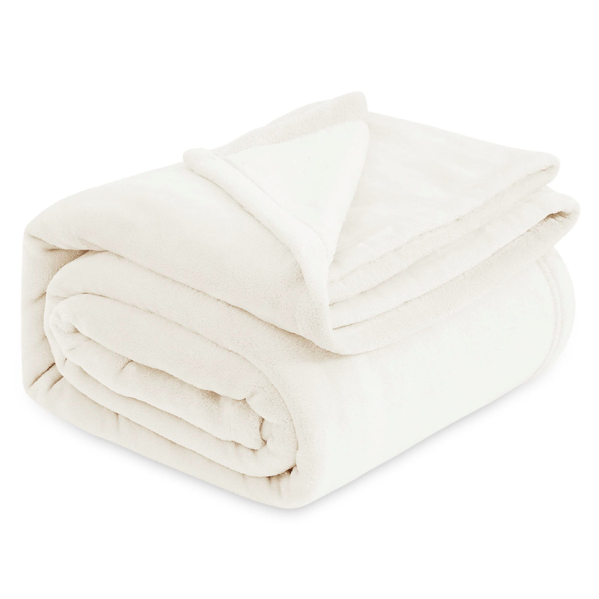 Bedsure Fleece Blankets King Size Cream - Bed Blanket Soft Lightweight Plush Cozy Fuzzy Luxury Microfiber, 108X90 Inches