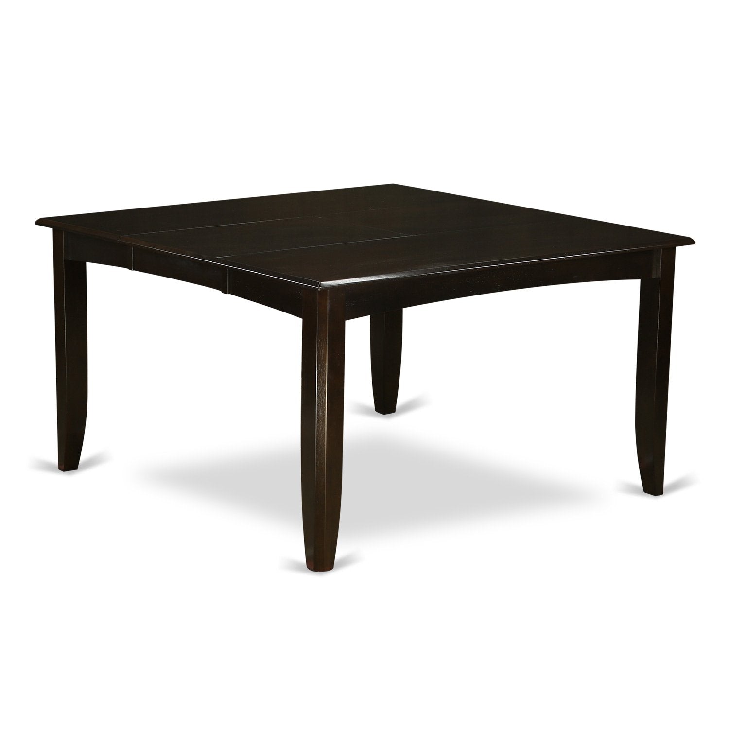 East West Furniture Pfca5-Cap-C 5 Piece Dining Set Includes A Square Dining Table With Butterfly Leaf And 4 Linen Fabric Kitchen Room Chairs, 54X54 Inch, Cappuccino