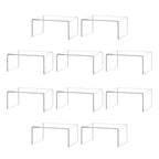 BYCY Clear Acrylic Riser lot of 10 for Jewels, Cupcakes, Tea Sets, Clear Cupcake Stand for Small Toys and Cosmetics (10P-2*3*4)