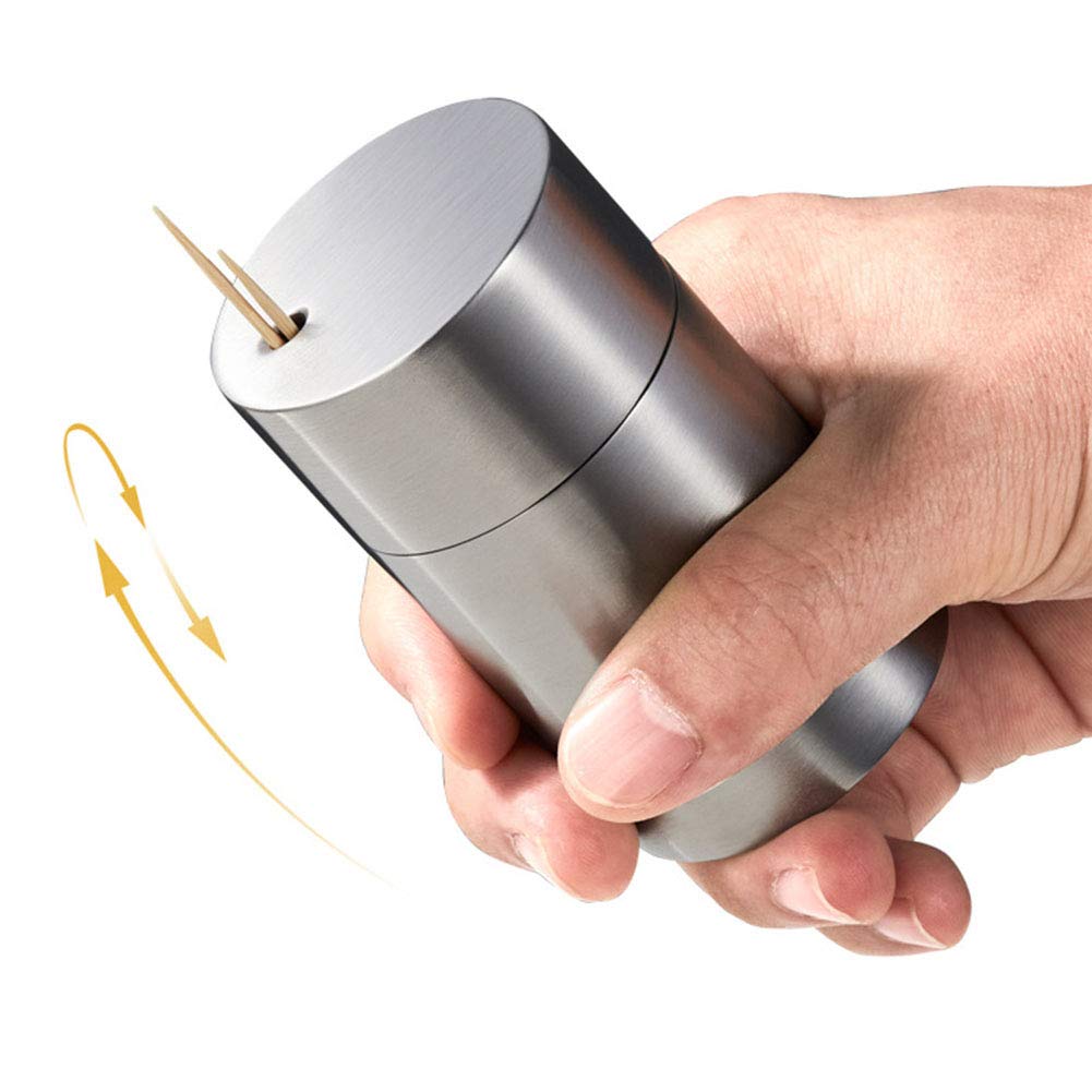 Suntrade Small Stainless Steel Toothpick Holder Dispenser Storage Organizer For Kitchen Restaurant Tabletop