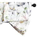 Leeva Valances Curtains For Dining Room Bathroom, Tie Up Classical Lotus Pattern Elegant Flowers Printed Rod Pocket Window Treat