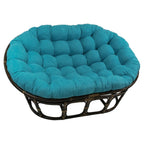 International Caravan Furniture Piece 63X45-Inch Double Papasan With Micro Suede Cushion
