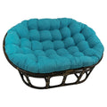 International Caravan Furniture Piece 63X45-Inch Double Papasan With Micro Suede Cushion, Aqua Blue