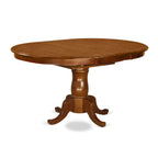 East West Furniture POPL5-SBR-C 5 Piece Dining Table Set for 4 Includes an Oval Kitchen Table with Butterfly Leaf and 4 Linen Fabric Dining Room Chairs, 42x60 Inch, Saddle Brown